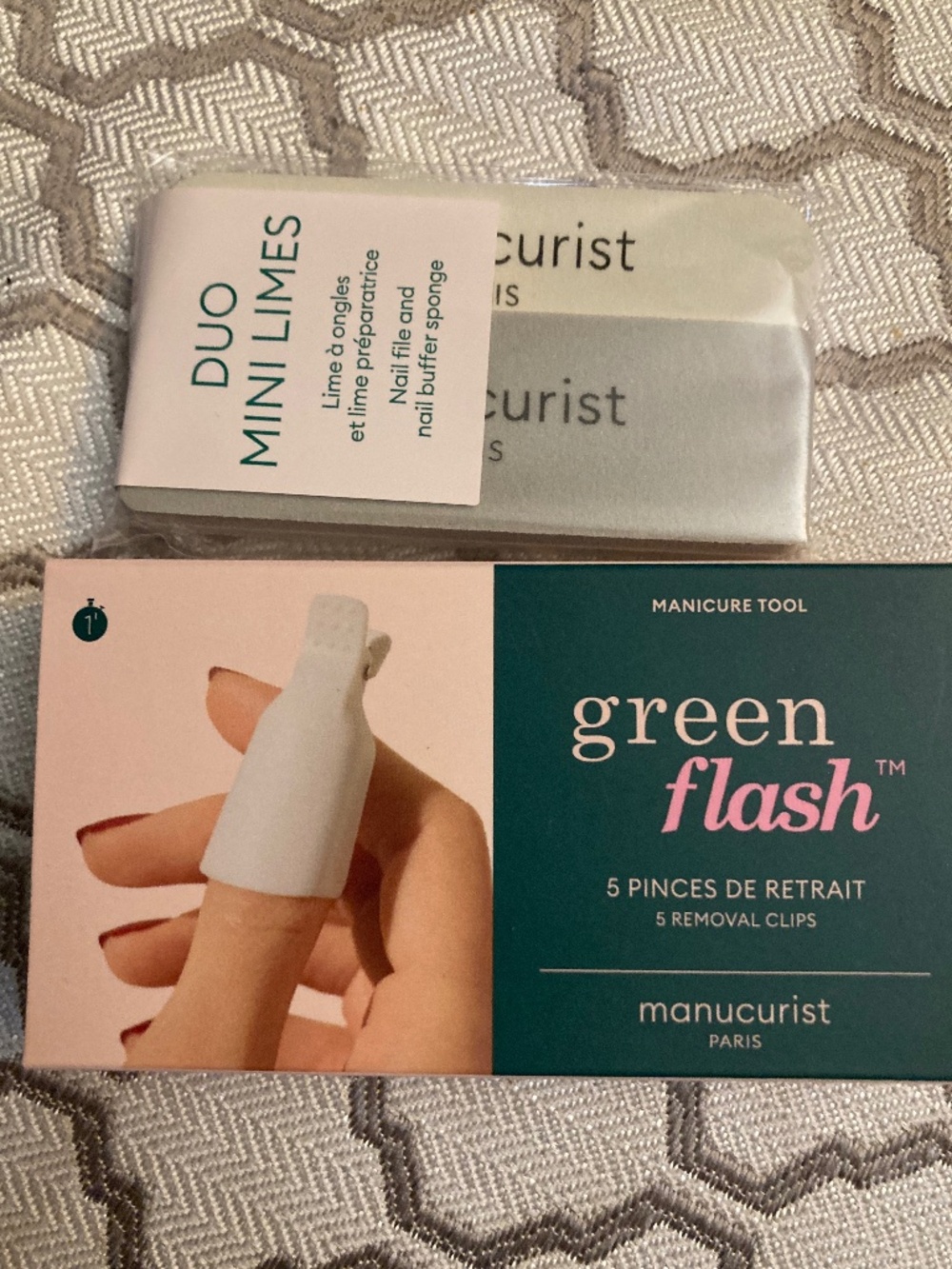 NIB NEVER OPENED Manicurist Nail Removal Clips (5) & Manucurist nail file/buffer